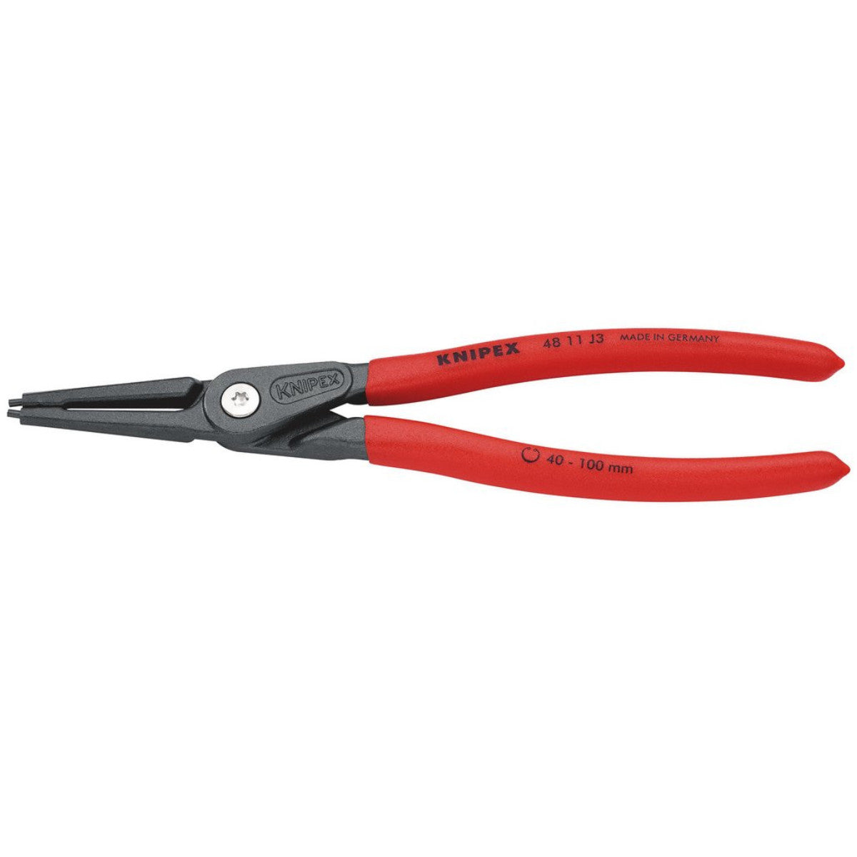 Knipex 48 11 J3 SB Precision Circlip Pliers For Internal Circlips In Bore Holes, 225mm 75080