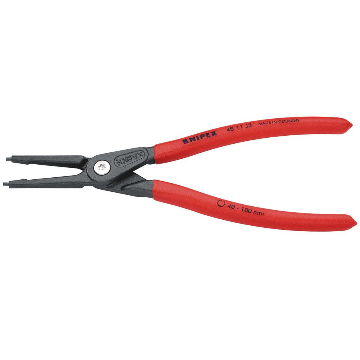 Knipex 48 11 J3 SB Precision Circlip Pliers For Internal Circlips In Bore Holes, 225mm 75080