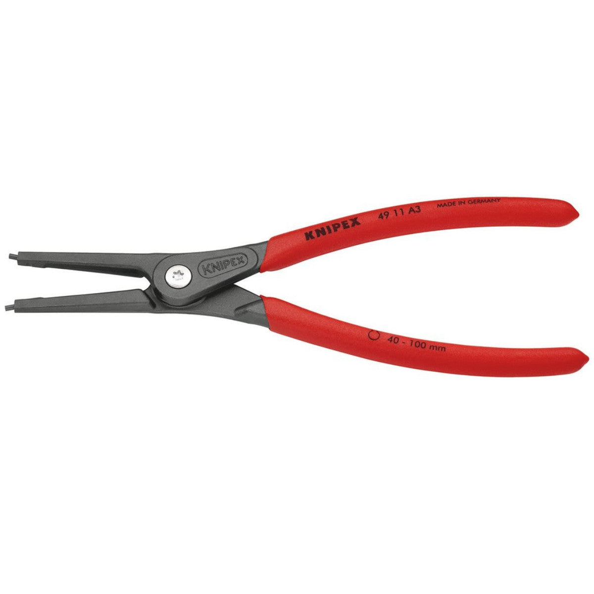 Knipex 49 11 A3 SB Precision Circlip Pliers For External Circlips On Shafts, 225mm 75091