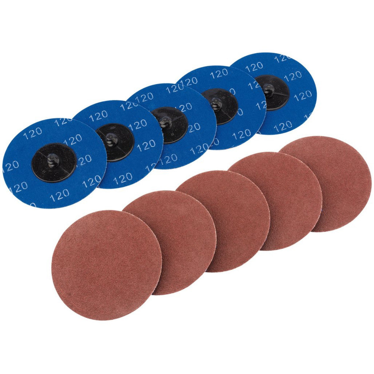 Draper Aluminium Oxide Sanding Discs, 75mm, 120 Grit (Pack of 10) 75617