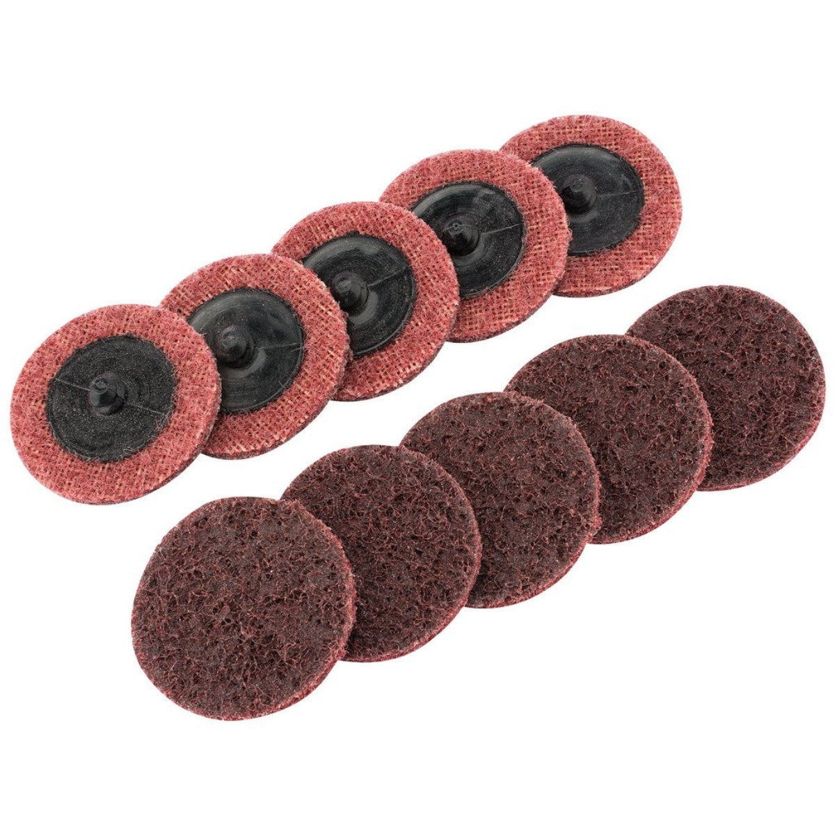 Draper Polycarbide Abrasive Pads, 50mm, Medium (Pack of 10) 75623