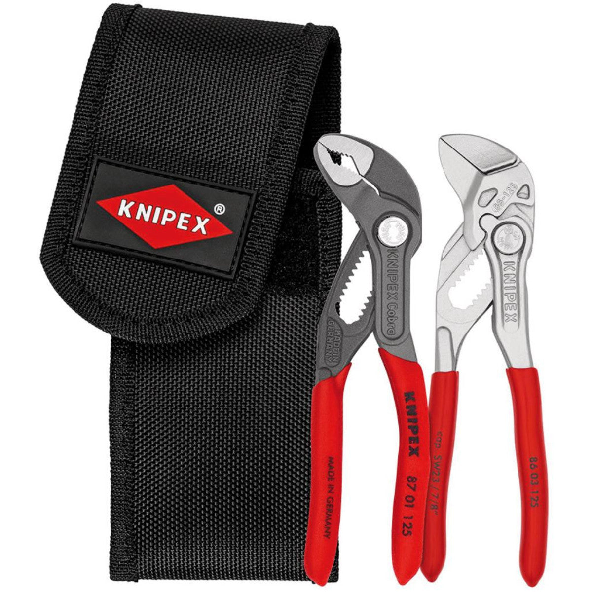 Knipex 00 20 72 V04 Mini Pliers Set in Belt Tool Pouch, 2 Parts 75752