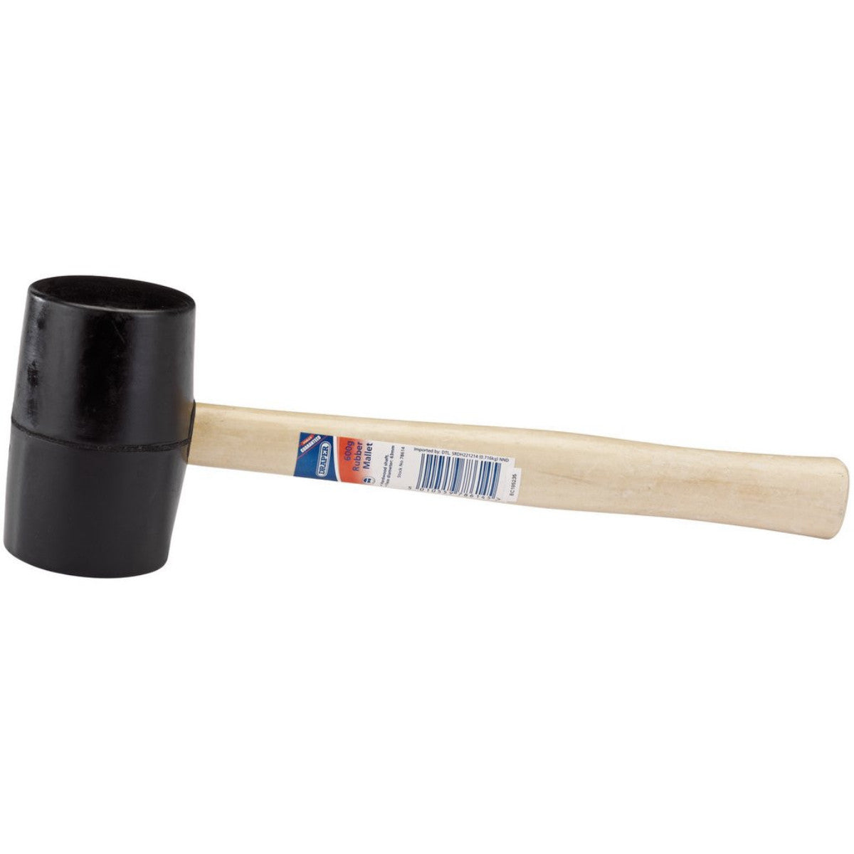 Draper Hardwood Shaft Rubber Mallet, 620g/22oz 78614