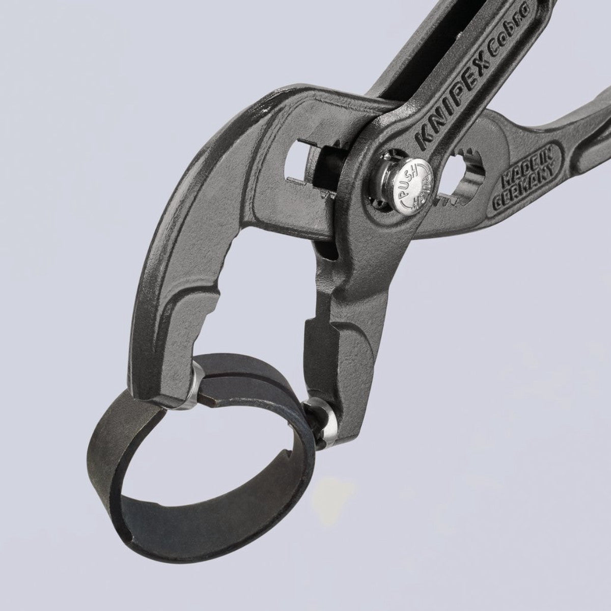 Knipex 85 51 180 A SB Spring Hose Clamp Pliers with non-slip plastic coating grey atramentized, 180mm 79173