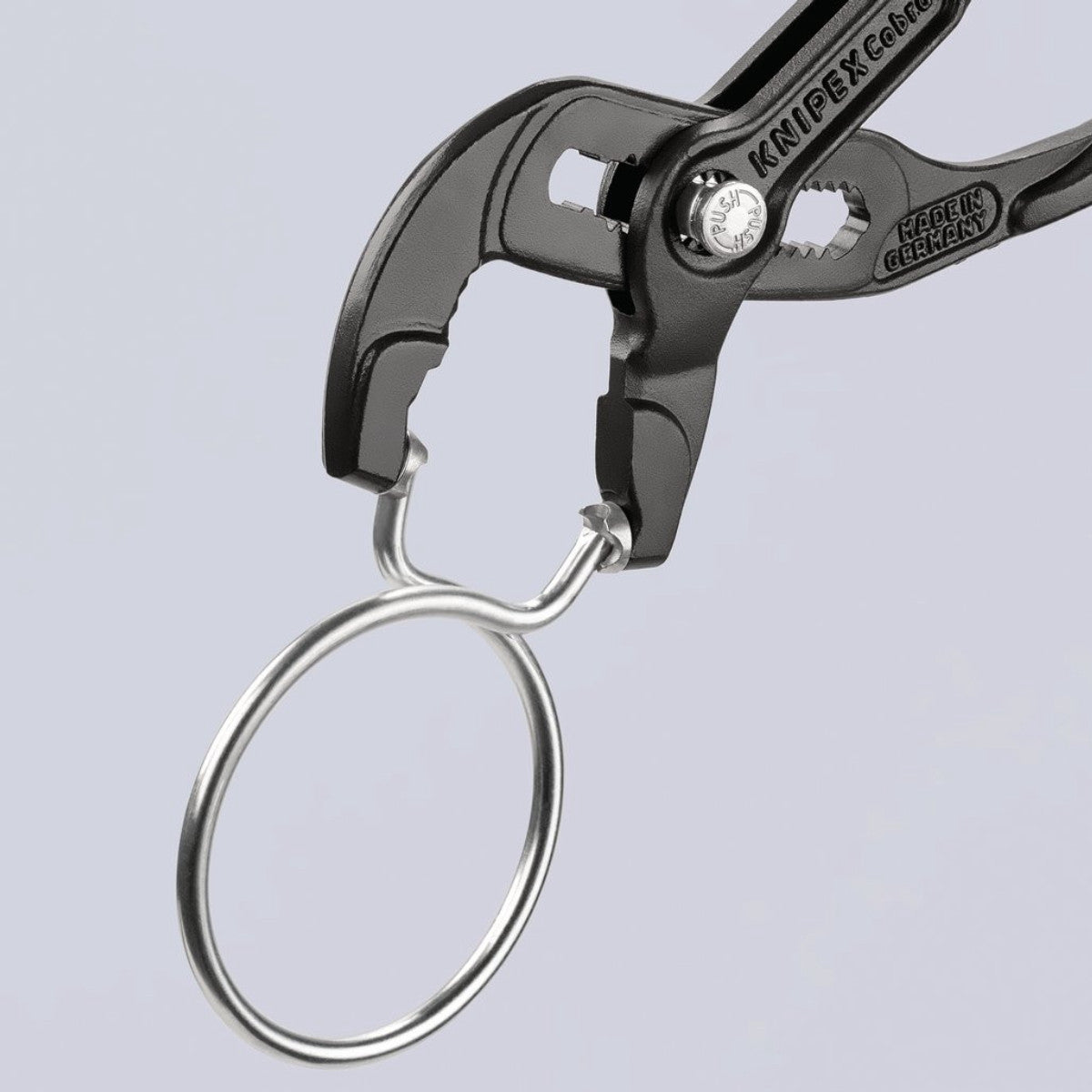 Knipex 85 51 180 A SB Spring Hose Clamp Pliers with non-slip plastic coating grey atramentized, 180mm 79173