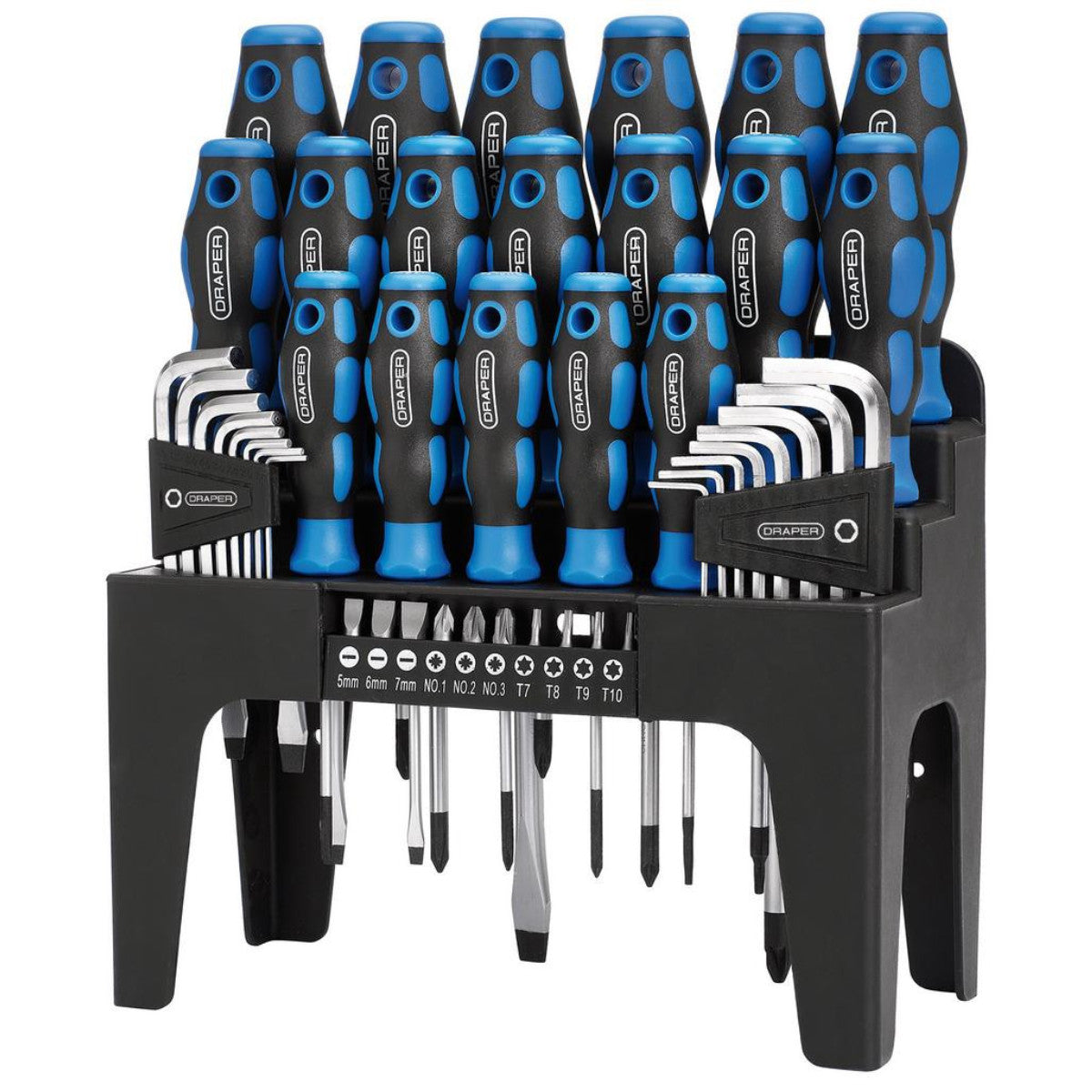 Draper Soft Grip Screwdriver, Hex. Key and Bit Set (44 Piece) 81294