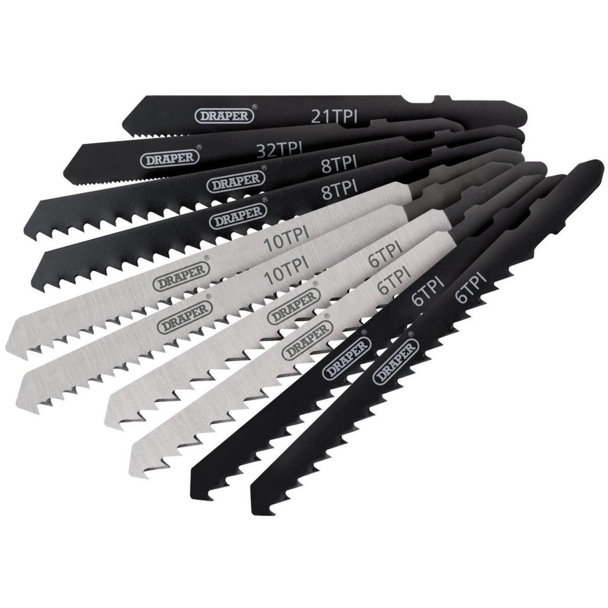 Draper Assorted HSS & HCS Jigsaw Blade Set (10 Piece) 81736
