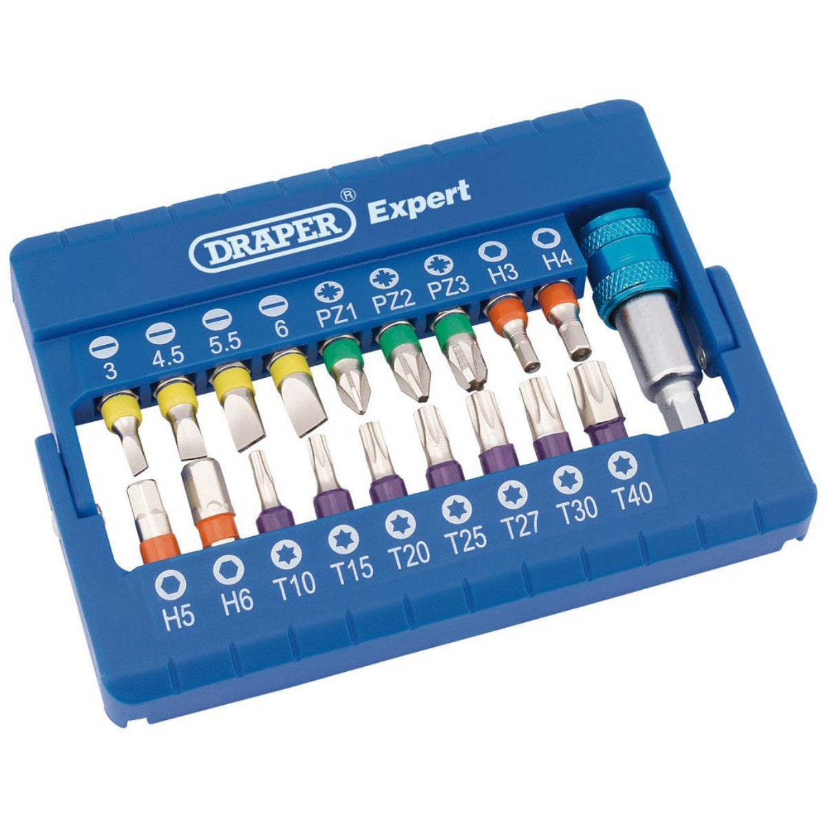 Draper Expert Coloured Screwdriver Bit Set (19 Piece) 82402