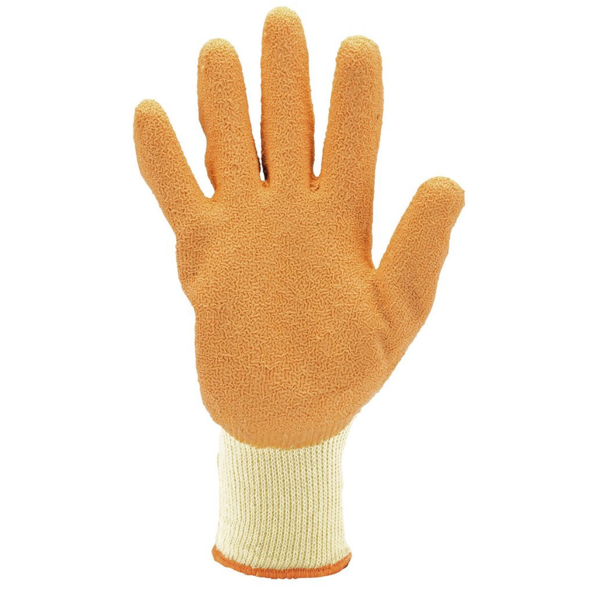 Draper Heavy Duty Latex Coated Work Gloves, Extra Large, Orange (Pack of 10) 82751