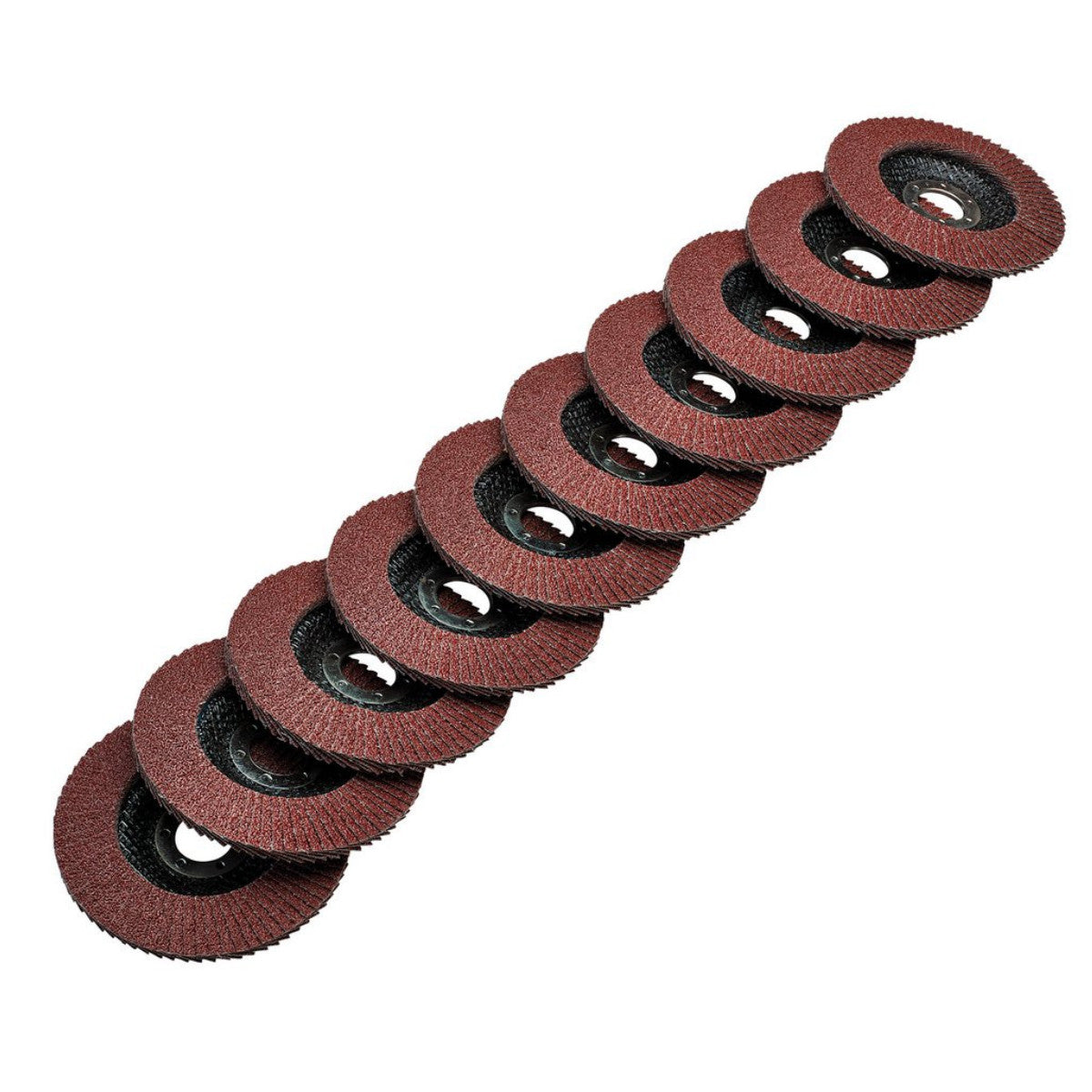Draper Aluminium Oxide Flap Discs, 115 x 22.23mm, 40 Grit (Pack of 10) 82961