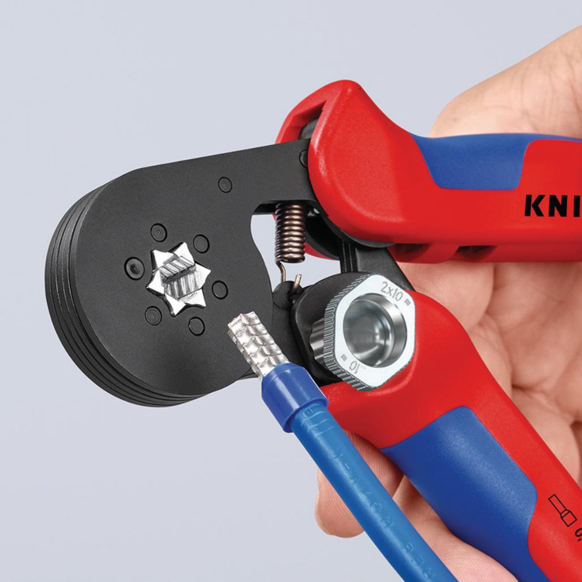 Knipex 97 53 14 SB Self- Adjusting Crimping Pliers, 2 x 10 mm², 180mm 87800