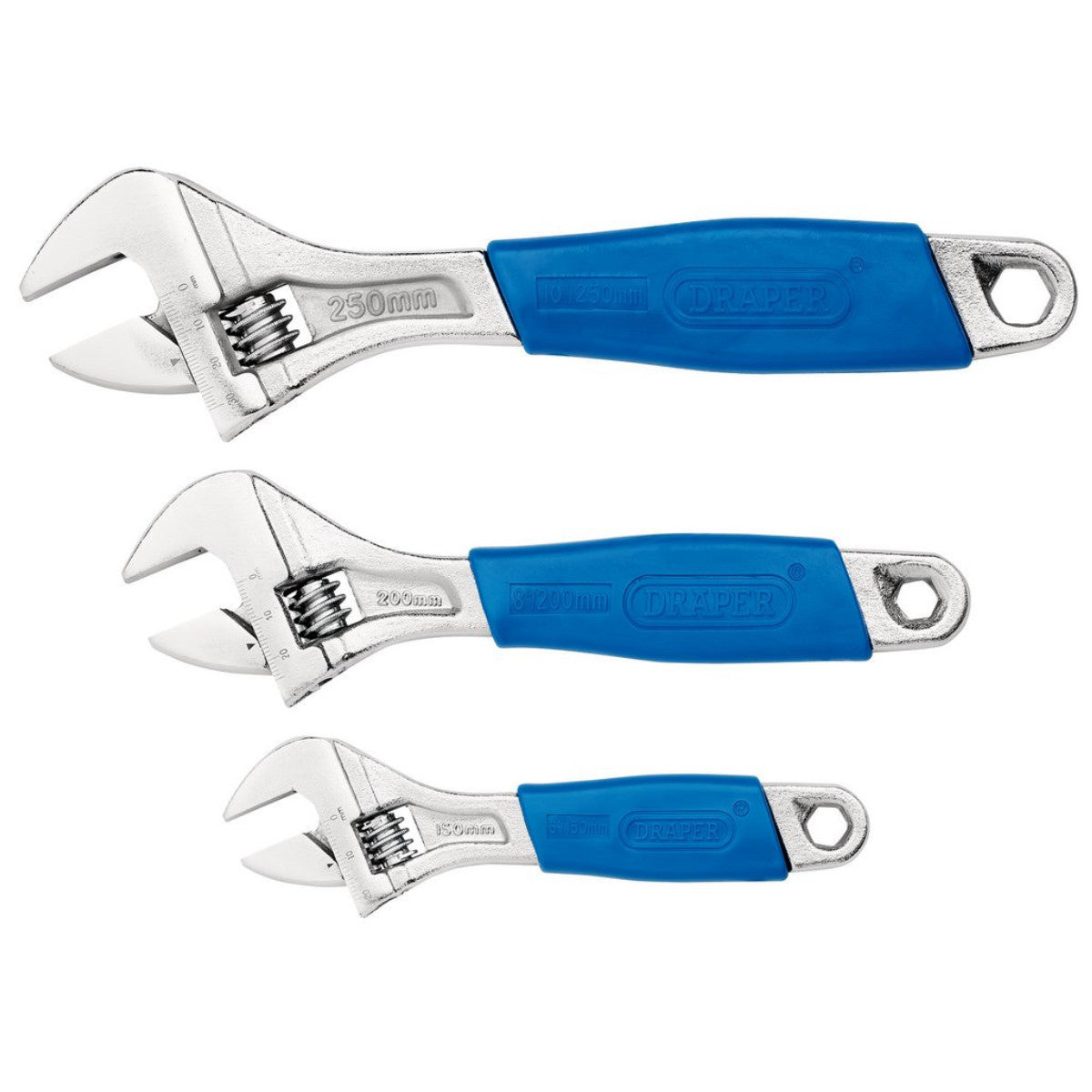 Draper Crescent-Type Adjustable Wrench Set (3 Piece) 88598