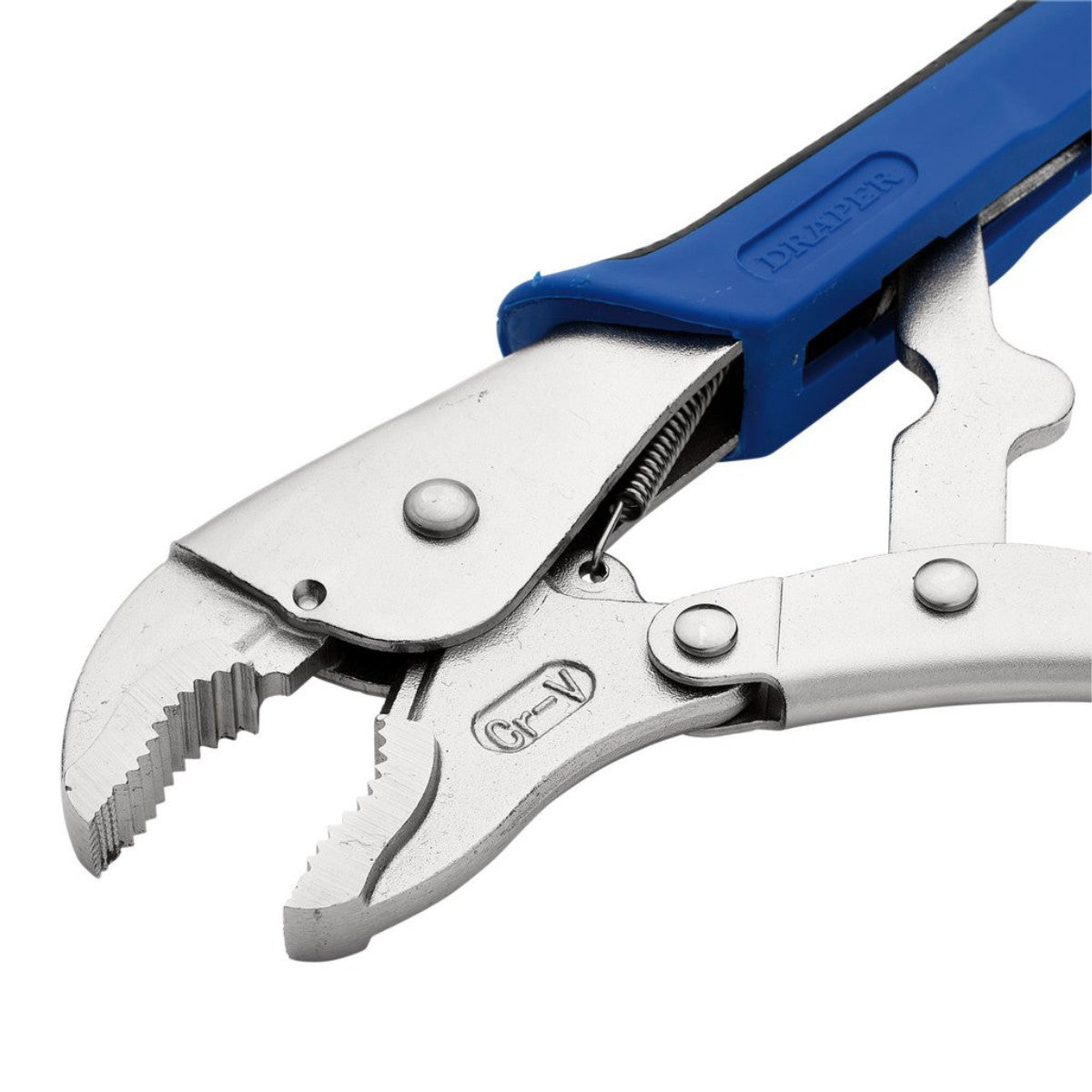Draper Soft Grip Curved Jaw Self Grip Pliers, 220mm 89124