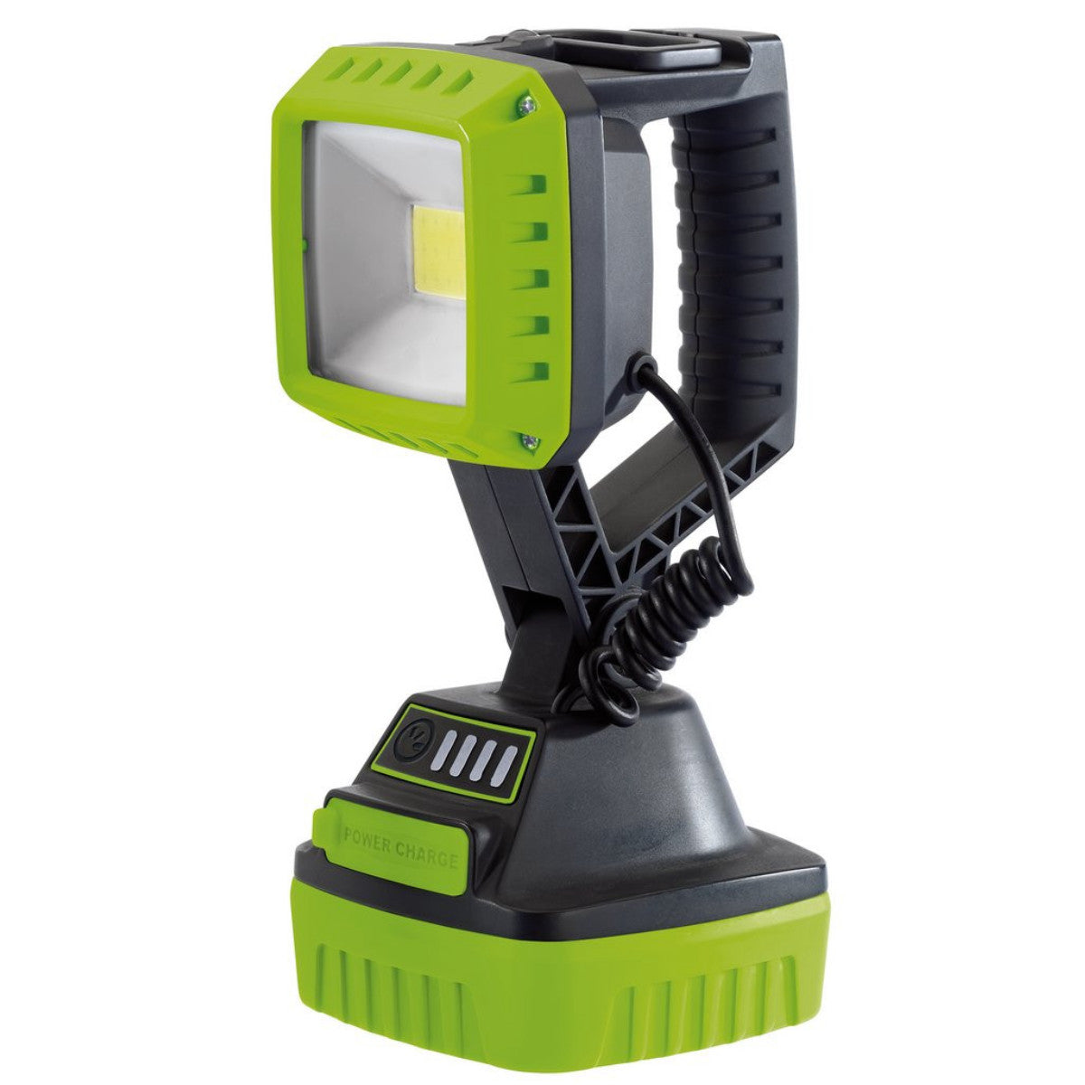 Draper COB LED Rechargeable Work Light, 10W, 1,000 Lumens, Green, 2 x 2.2Ah Batteries 90033