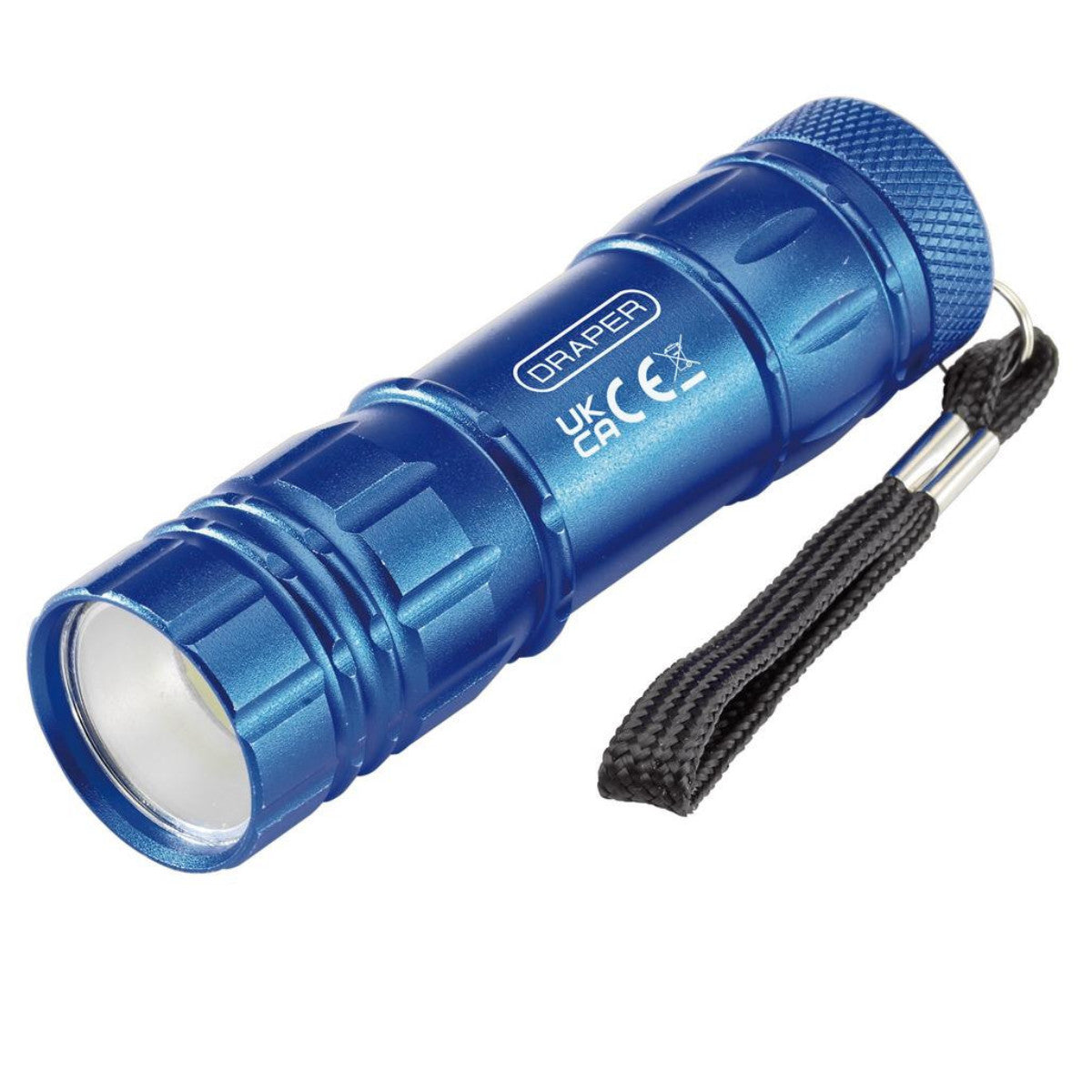 Draper COB LED Aluminium Hand Torch, 3W, 85 Lumens, 3 x AAA Batteries Supplied 90103