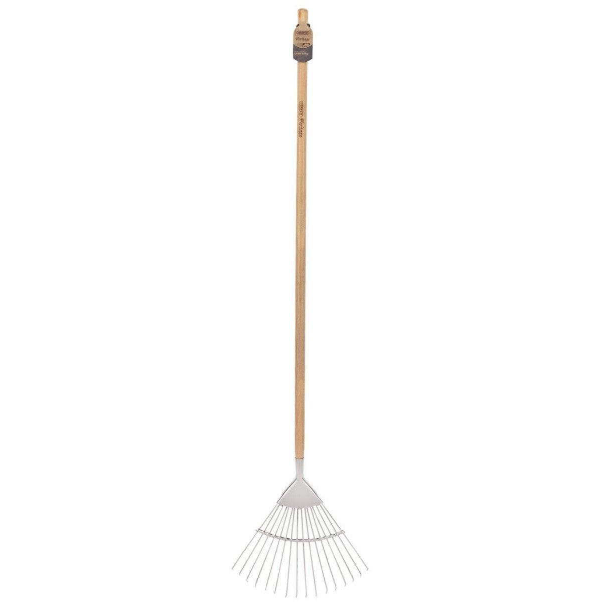 Draper Heritage Stainless Steel Lawn Rake with Ash Handle 99020