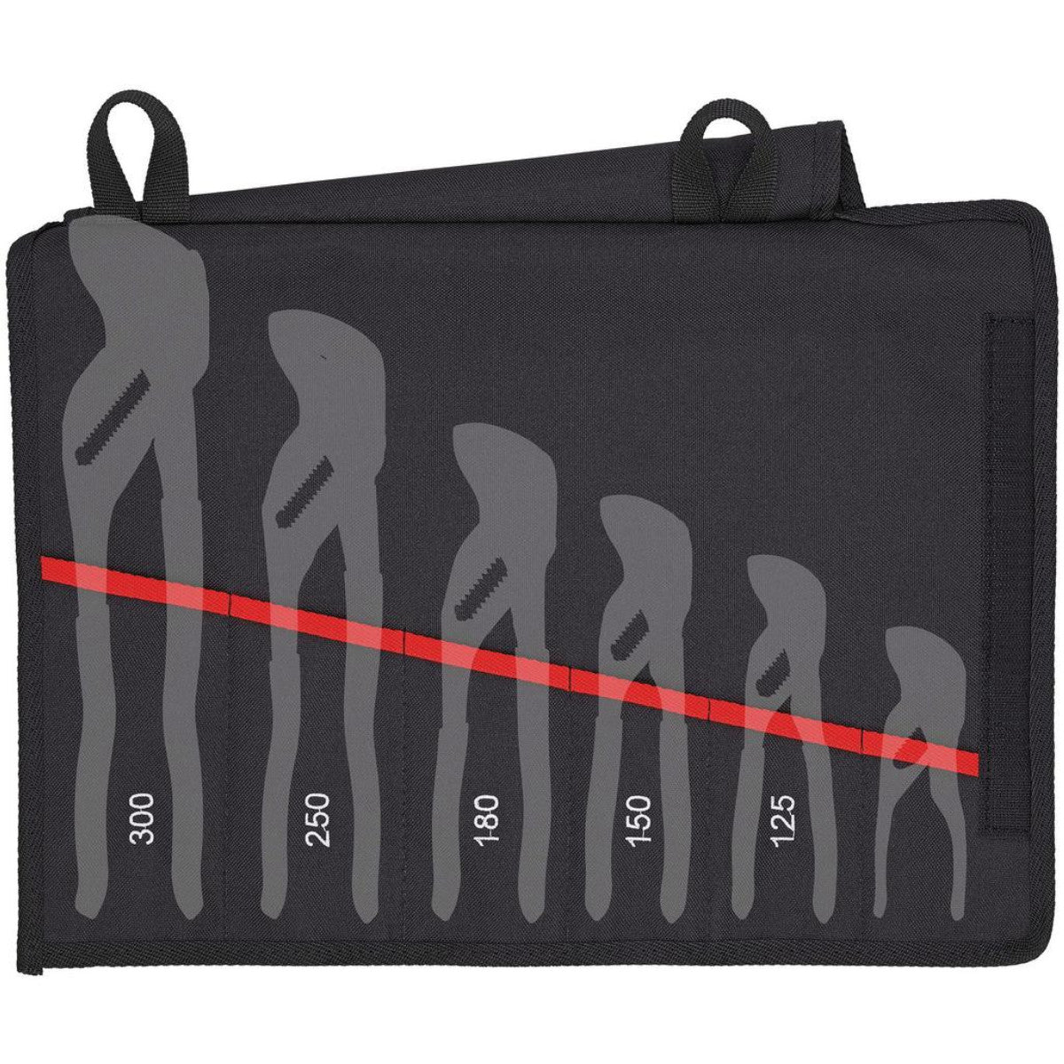 Knipex 00 19 55 S4 LE Roll-Up Case for Pliers Wrenches, 6 Compartments, 340mm 99447
