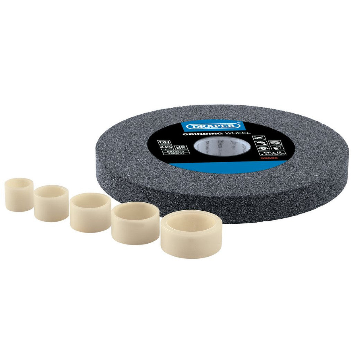 Draper Aluminium Oxide Bench Grinding Wheel, 150 x 16mm, 60 Grit 99565