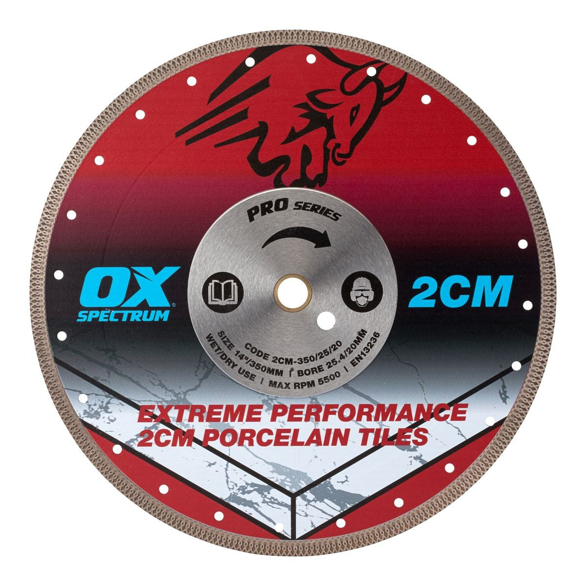OX 2CM Porcelain Cutting Blade - 350/25.4/20mm 2CM-350/25/20