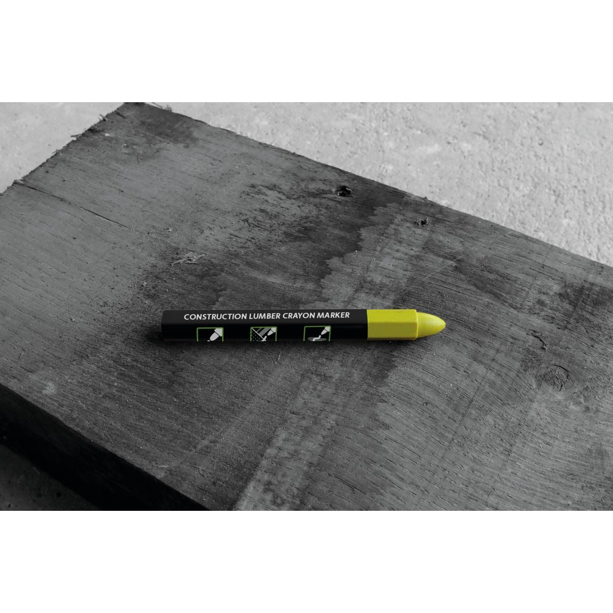 TRACER Construction Lumber Crayon Markers (12pk)  - Yellow ACM3