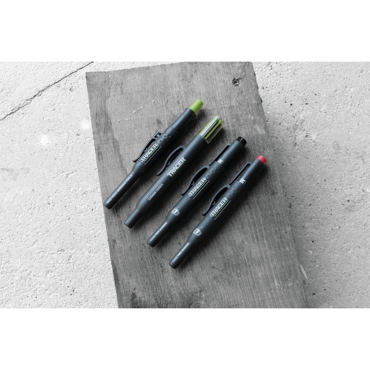 TRACER Marking Kit - Deep Hole Pencil, ALH1 Lead set and 2 Clog Free Markers with Holsters AMK4