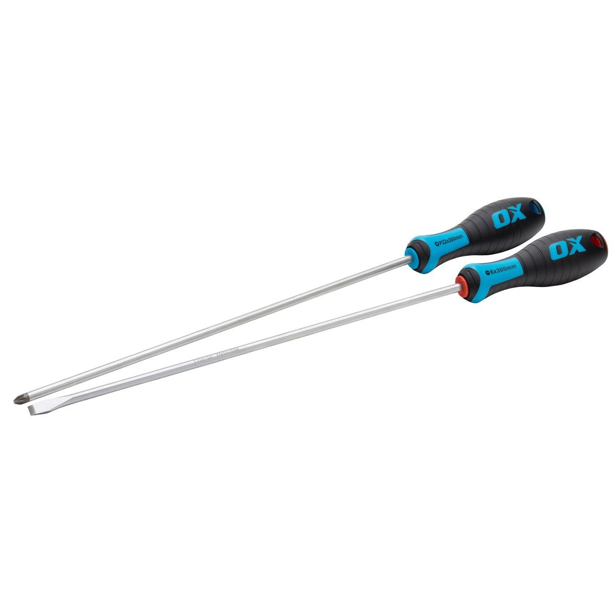 OX 2 Piece Long Screwdriver Set - 300mm Length OX-P363302
