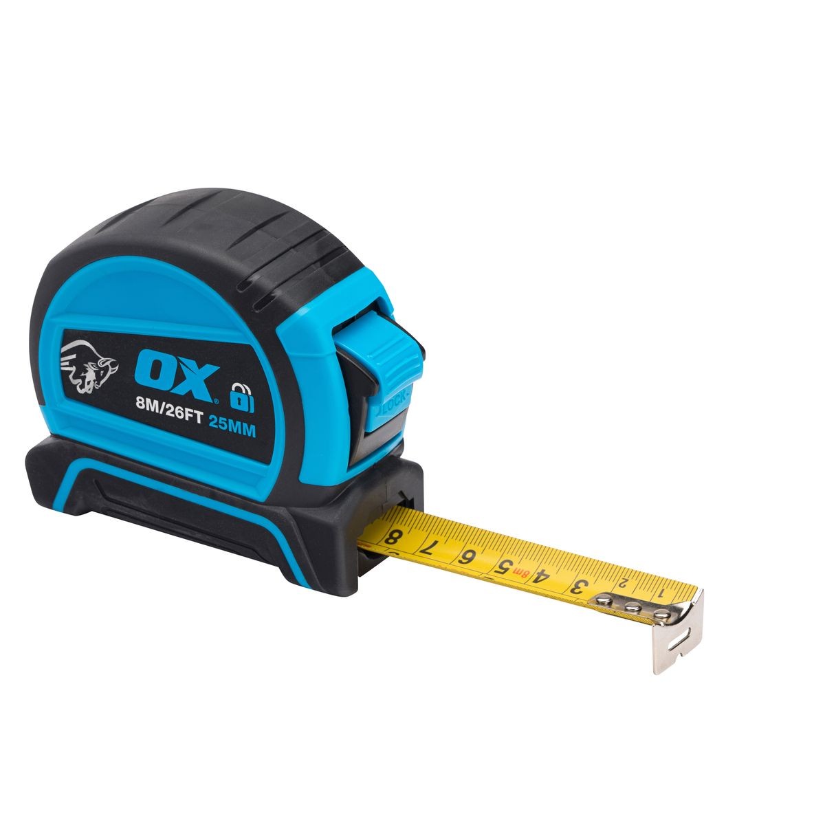 OX Dual Auto Locking Tape Measure Twin Pack - 8m OX-P505488