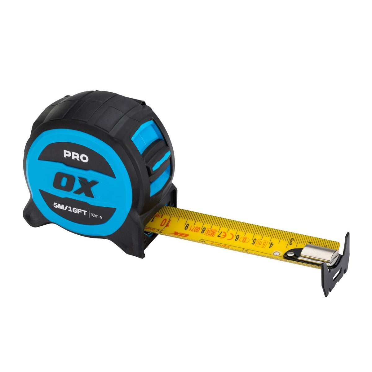 OX 5m/16ft Tuff Blade Tape Measure - Magnetic Dual Hook & 32mm Wide Blade OX-P506405
