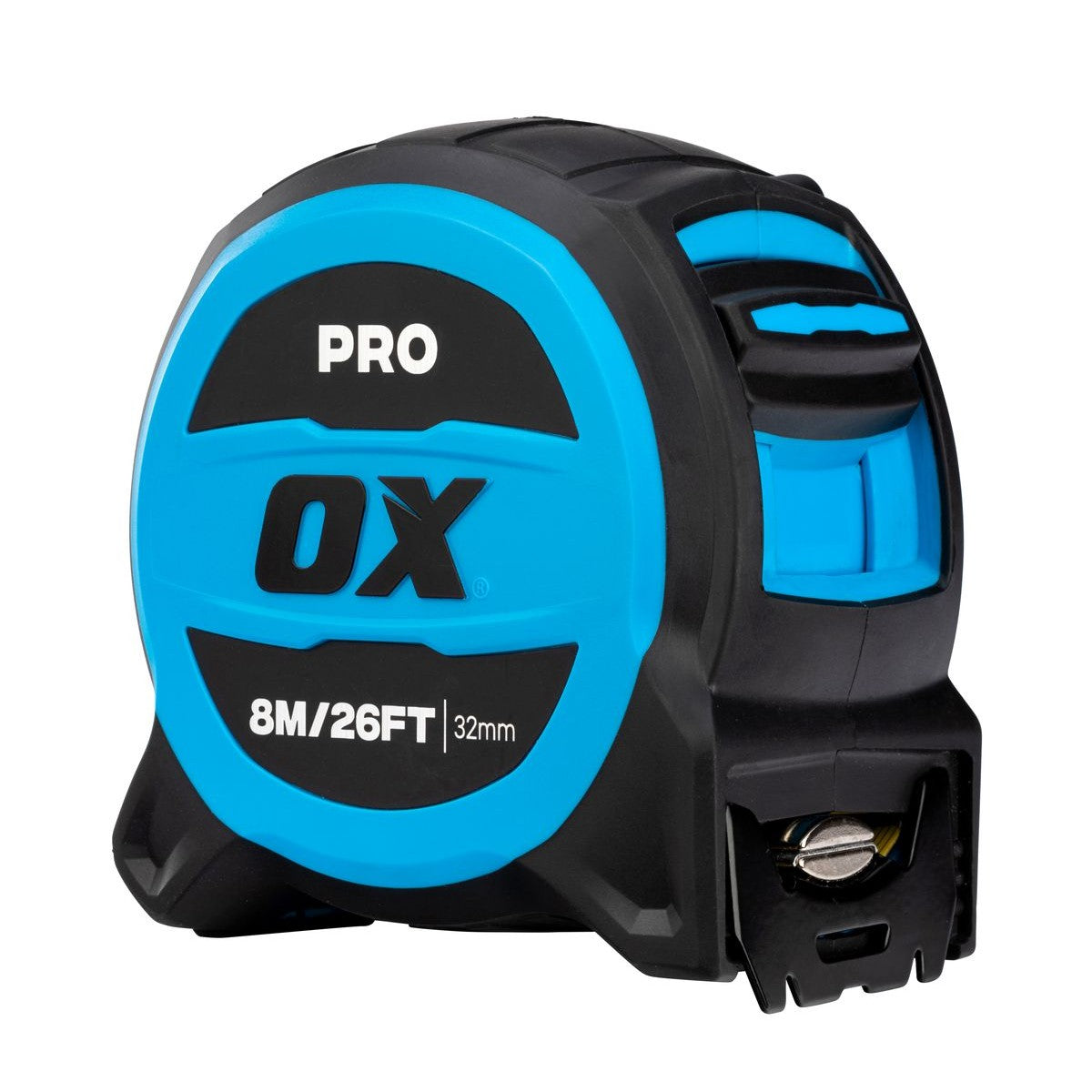 OX 8m/26ft Tuff Blade Tape Measure - Magnetic Dual Hook & 32mm Wide Blade OX-P506408
