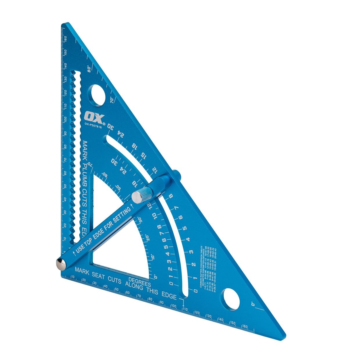 OX Adjustable Aluminium Rafter Square | 7-Inch / 180mm OX-P507818
