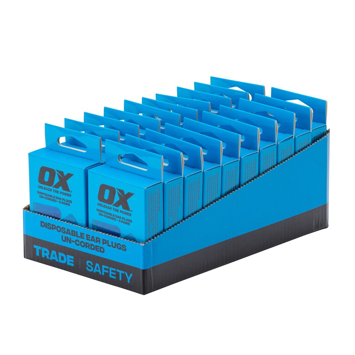 OX Disposable Ear Plugs – Un Corded – Box of 5 Pairs OX-S489005