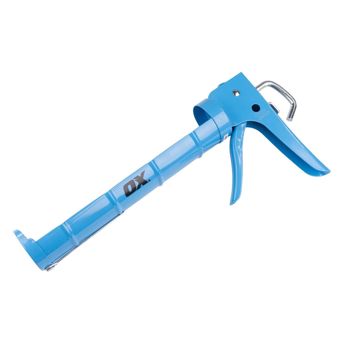 OX 400ml Half Barrel Caulk Gun w/ Grip | 10:1 Thrust Ratio OX-T046505