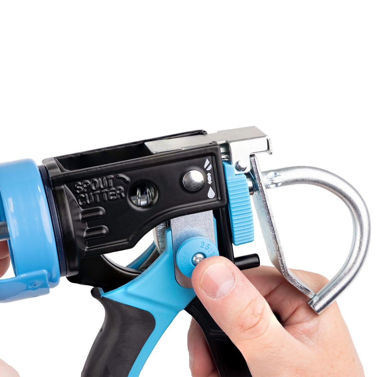 OX 400ml Heavy Duty Caulk Gun | 25:1 /12:1 Dual Thrust Ratio OX-T046507