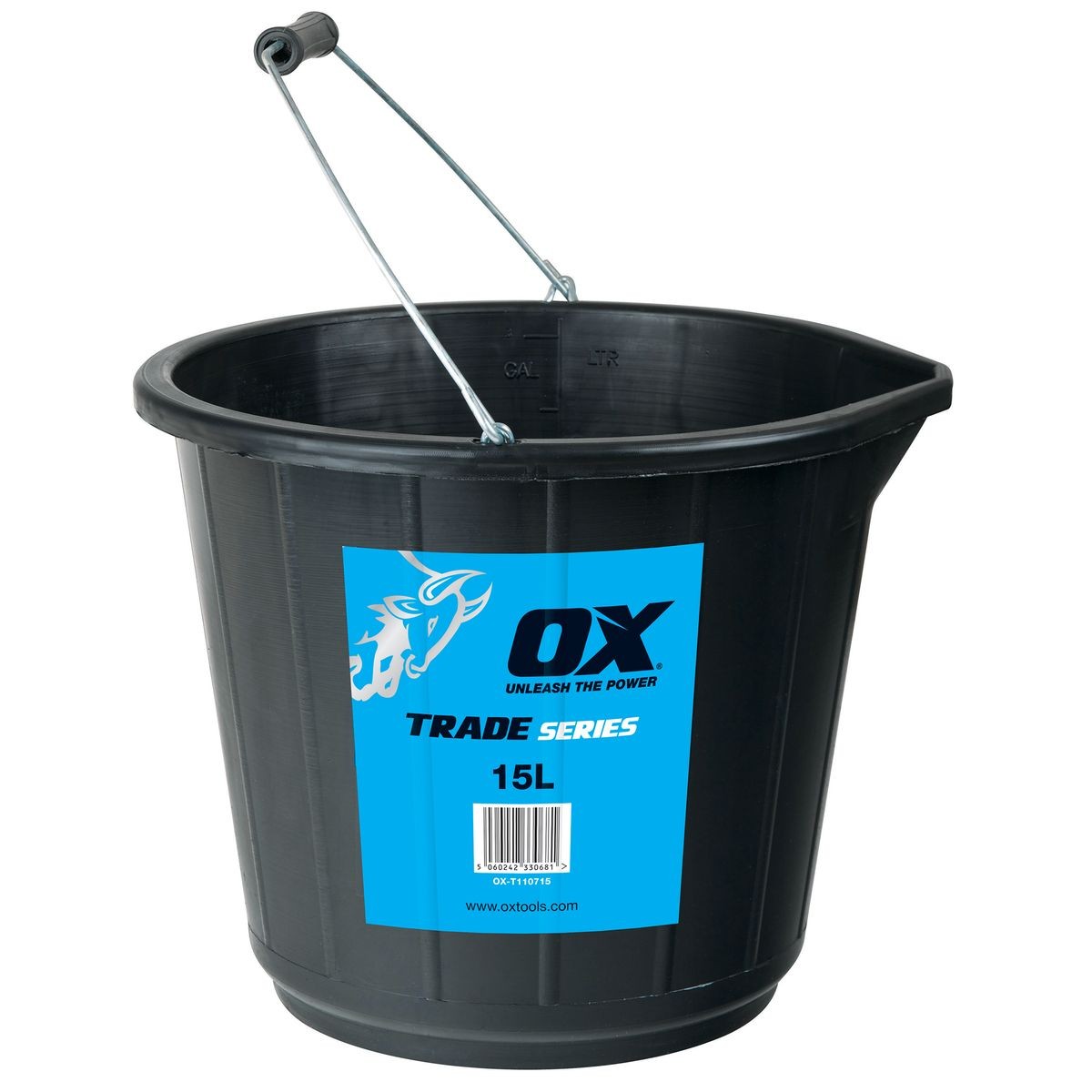OX 15L Black Bucket OX-T110715