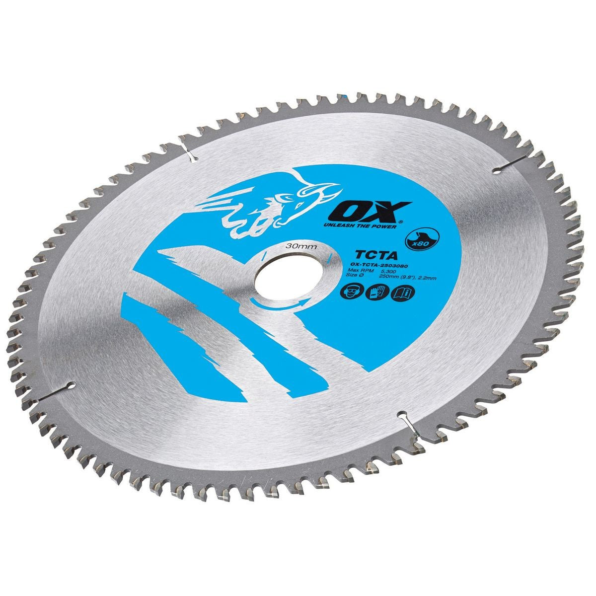 OX Alu/Plastic/Laminate Cutting Circular Saw Blade 250/30mm OX-TCTA-2503080