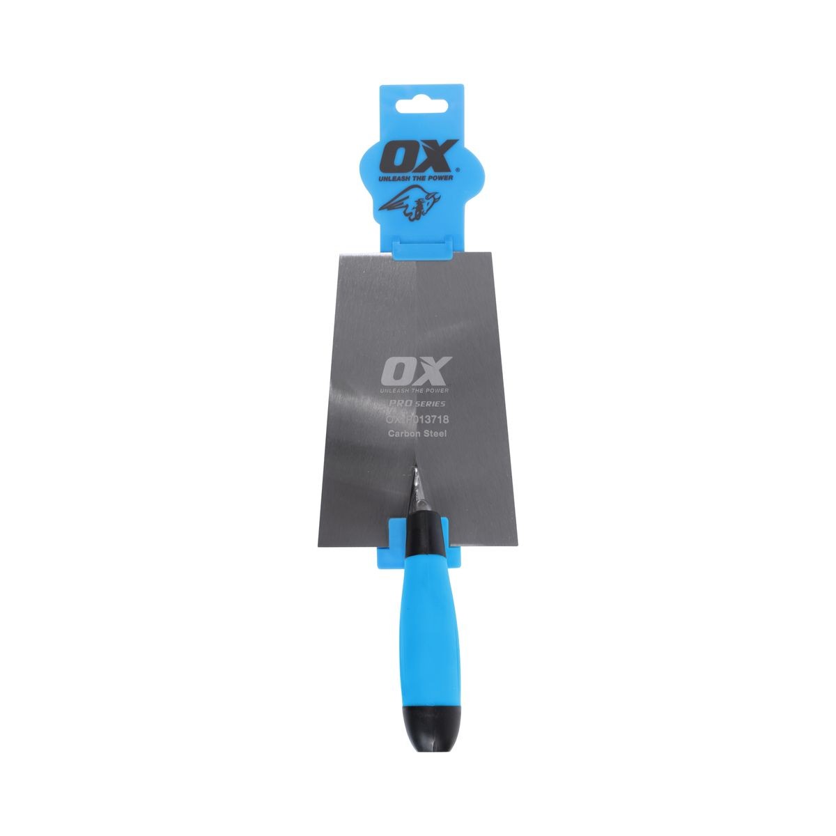 OX Pro Carbon Steel Bucket/Square Front Trowel - OX Grip | 7" / 180mm OX-P013718