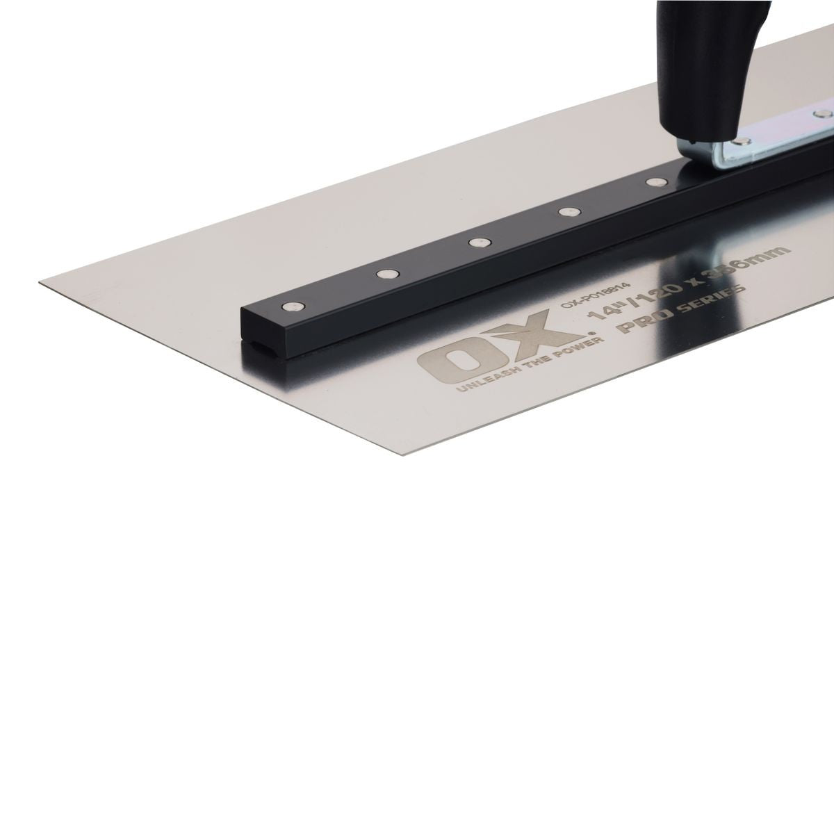 OX Pro SST Square Cement Finishing Trowel - OX Grip | 4.75" x 14" / 120mm x 356mm OX-P018814