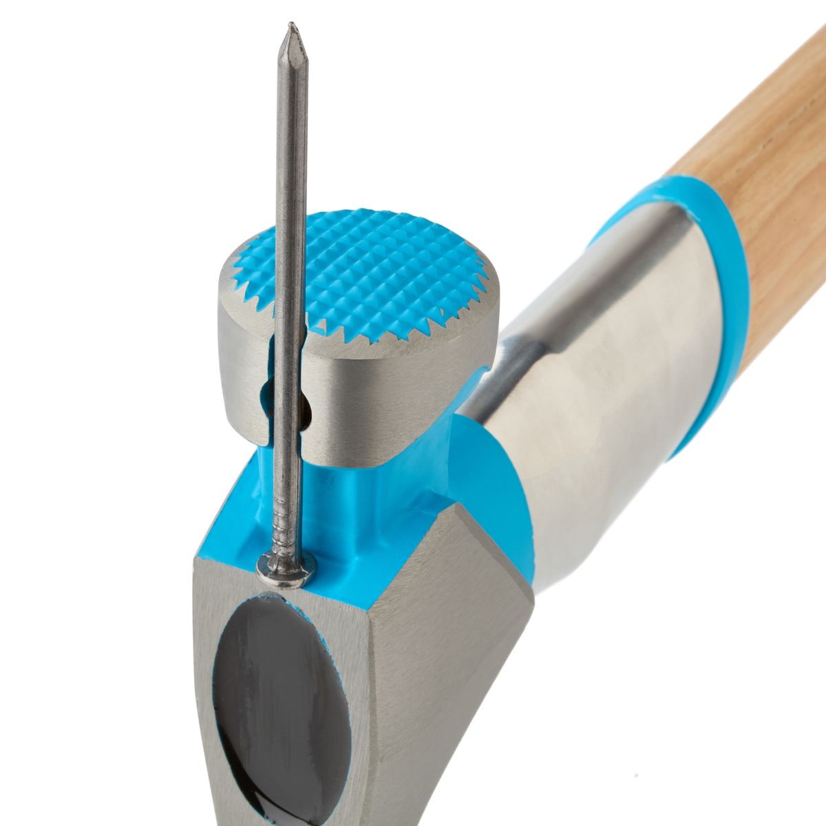 OX Pro 22-Ounce Milled Face Framing Hammer | Curved Hickory Handle w/ TPR Grip & Steel Reinforcement OX-P088422