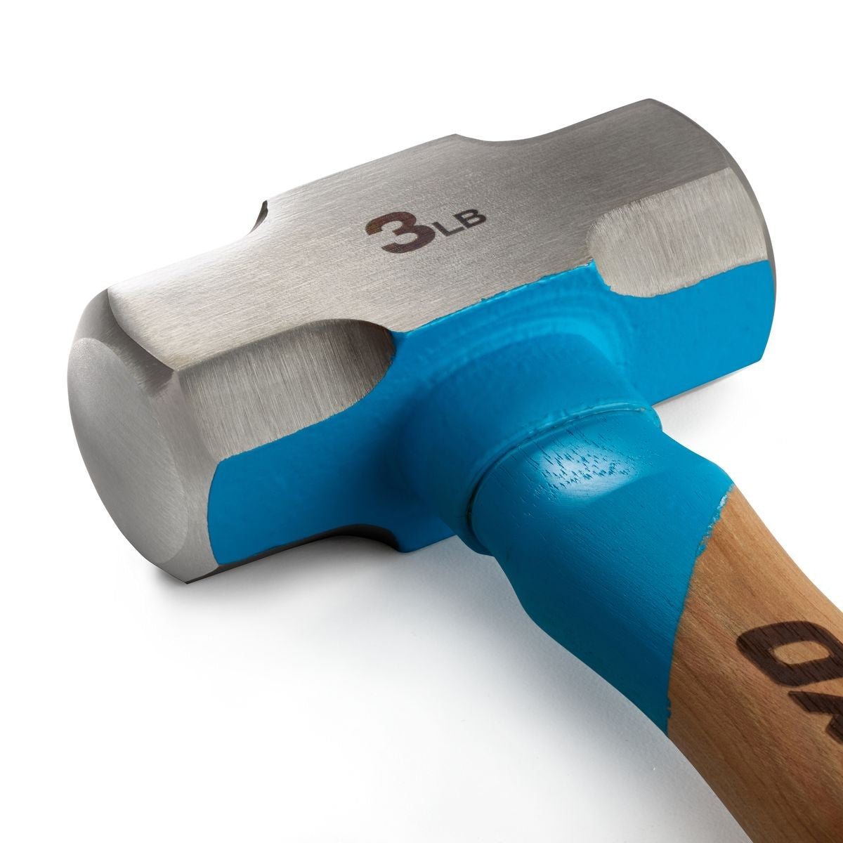OX Pro 3-Pound Club Hammer | Straight Hickory Handle w/ TPR Grip OX-P089403