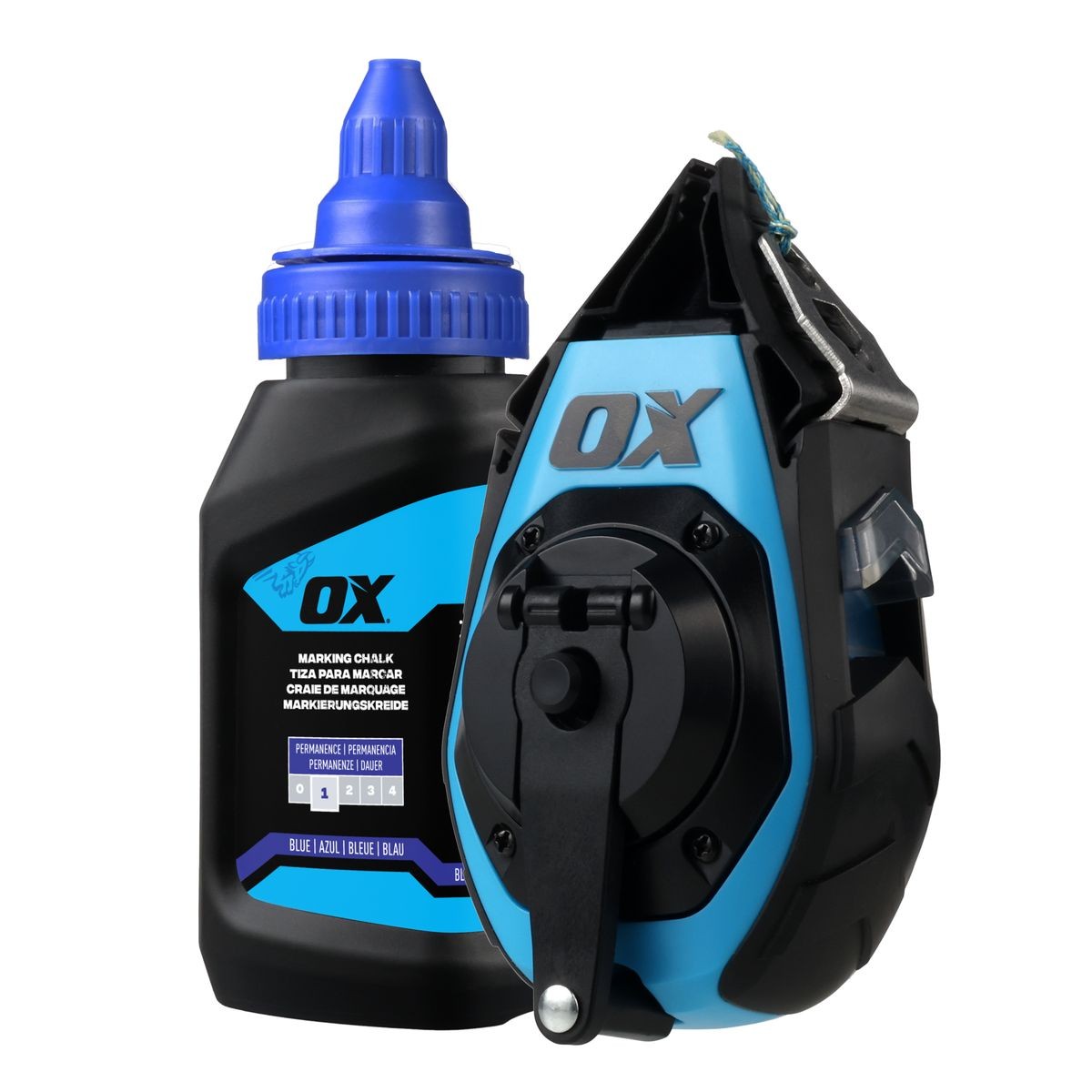 OX Pro 15.25m/50' Precision Chalk Reel Value Pack - Kevlar Ultra Fine Line / 3:1 Gear Ratio OX-P630702