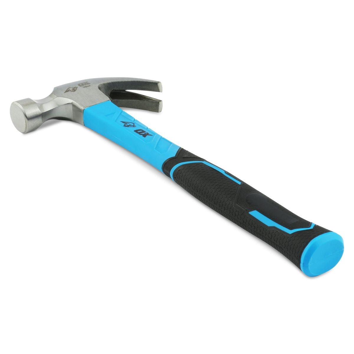 OX Trade 16-Ounce Fiberglass Handle Curved Claw Hammer OX-T081216