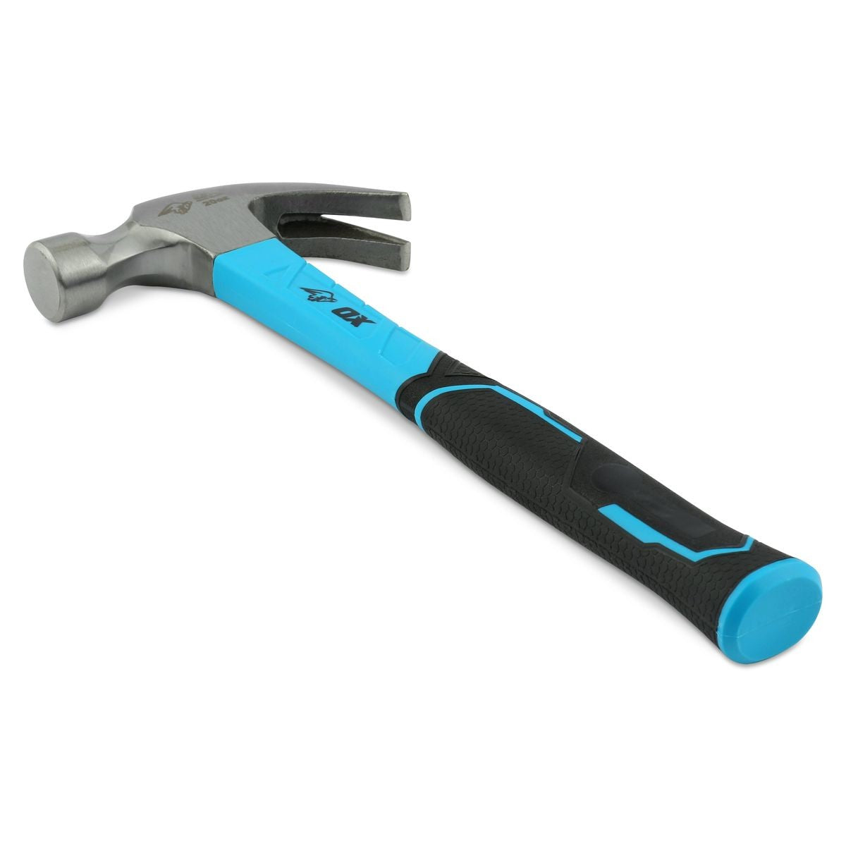 OX Trade 20-Ounce Fiberglass Handle Curved Claw Hammer OX-T081220