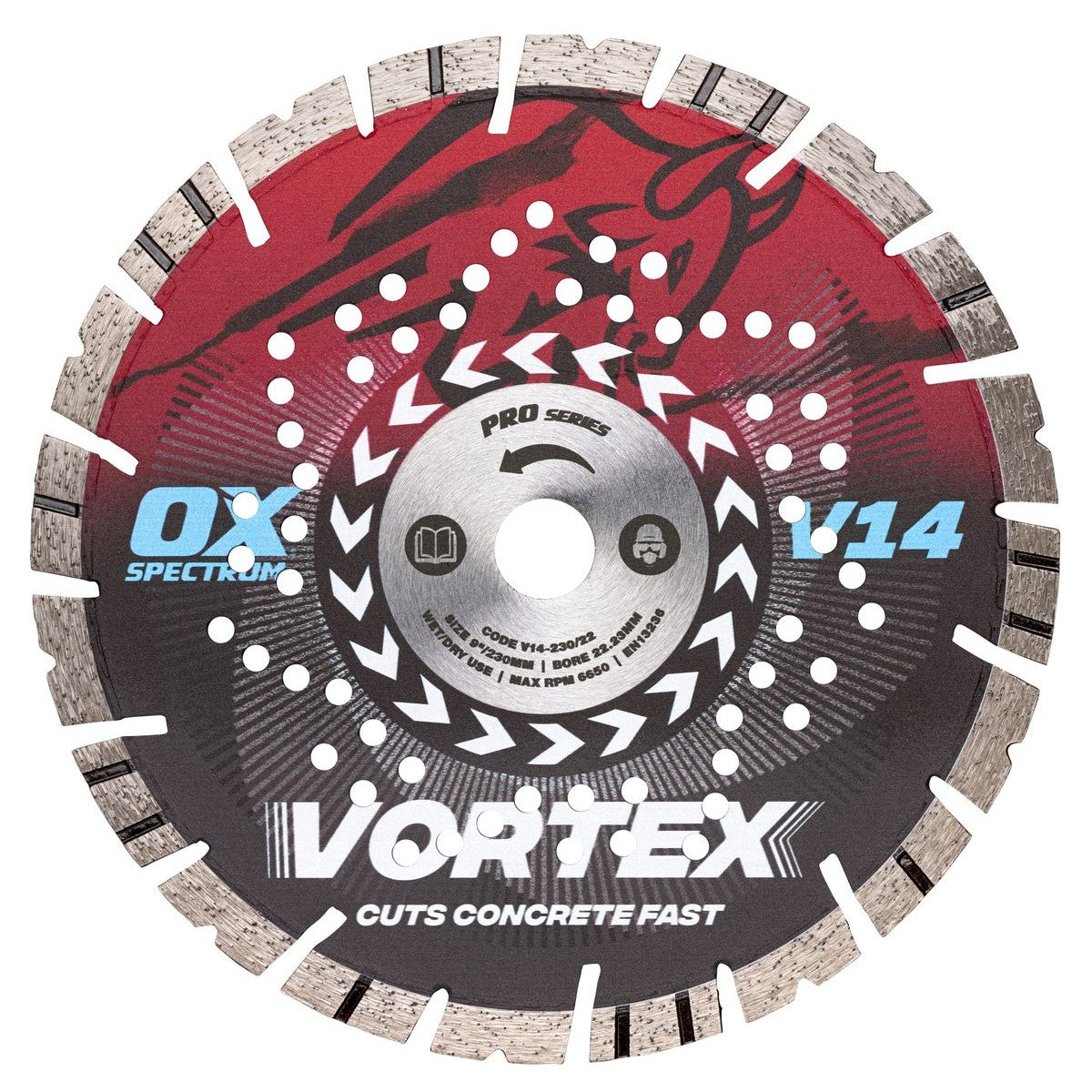 OX Pro V14 Diamond Blade - Concrete - 230/22.23mm V14-230/22