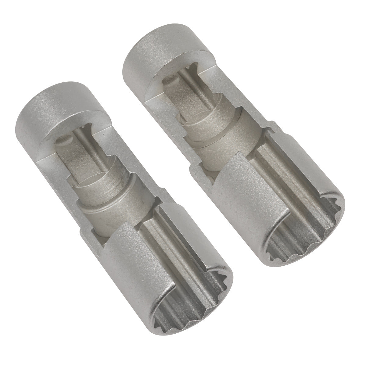 Sealey Slim Profile Diesel Piezo Injector Pipe Sockets 3/8"Sq Drive 17 & 18mm 2pc AK6902