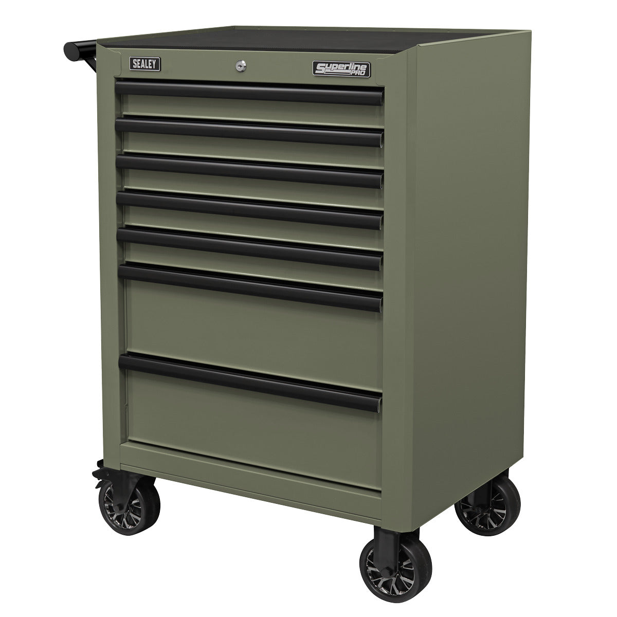 Superline PRO Heavy-Duty Rollcab 7 Drawer - Khaki AP26479TK