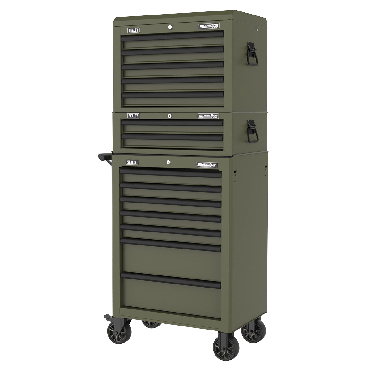 Superline PRO Heavy-Duty Rollcab 7 Drawer - Khaki AP26479TK