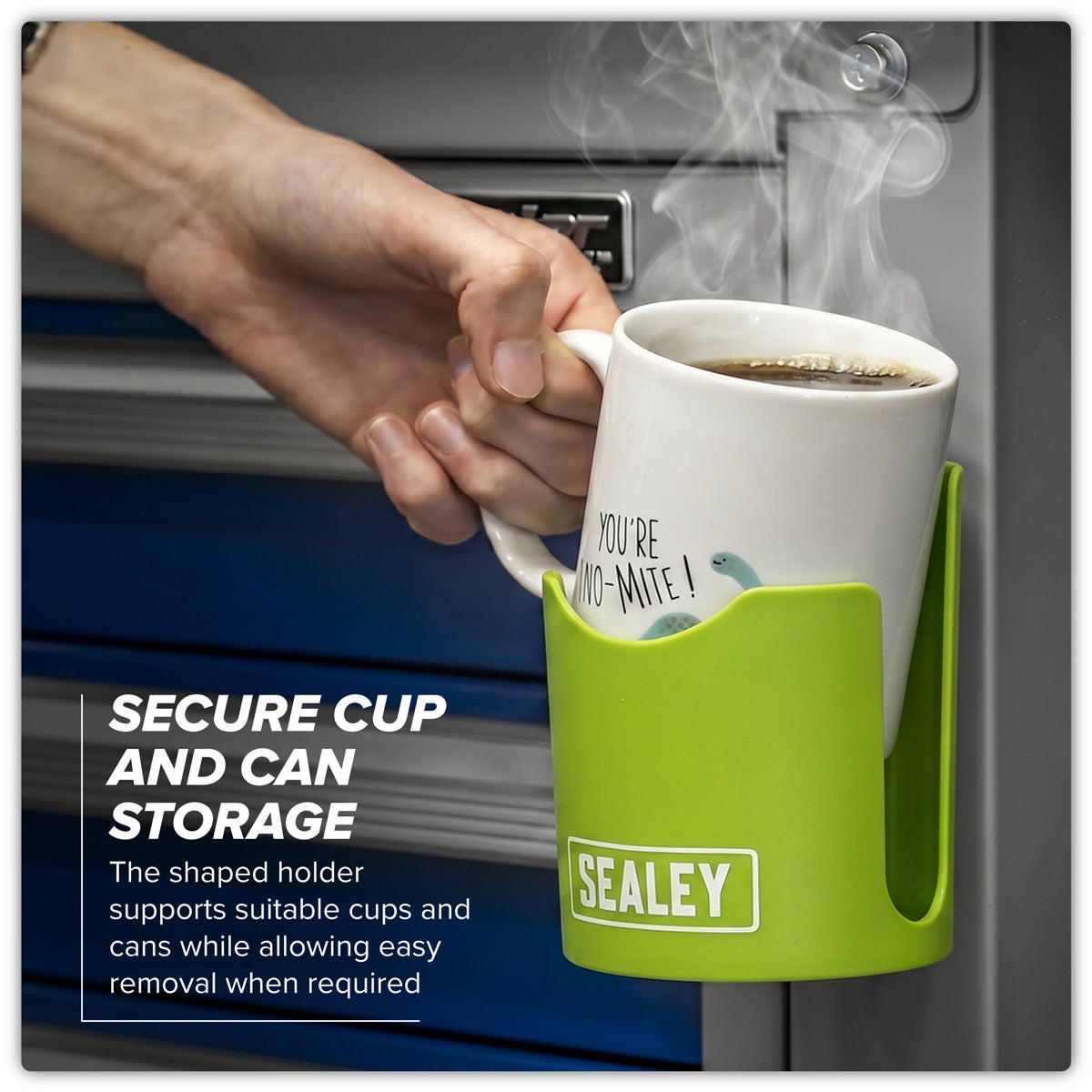 Sealey Magnetic Cup/Can Holder - Green APCHHV