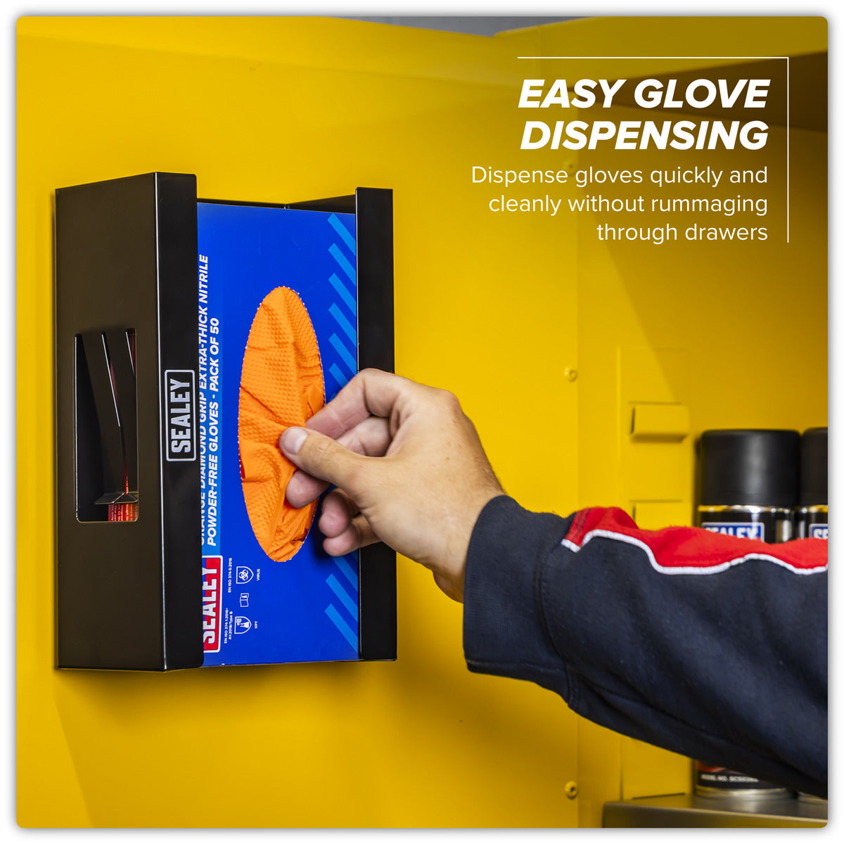 Sealey Magnetic Glove Dispenser - Black APGDB