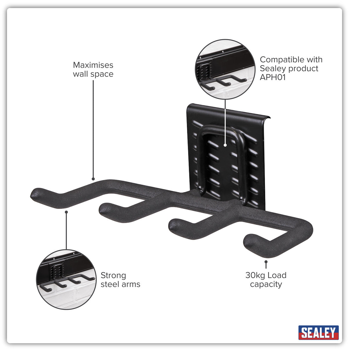 Sealey 4-Way Storage Hook APH13