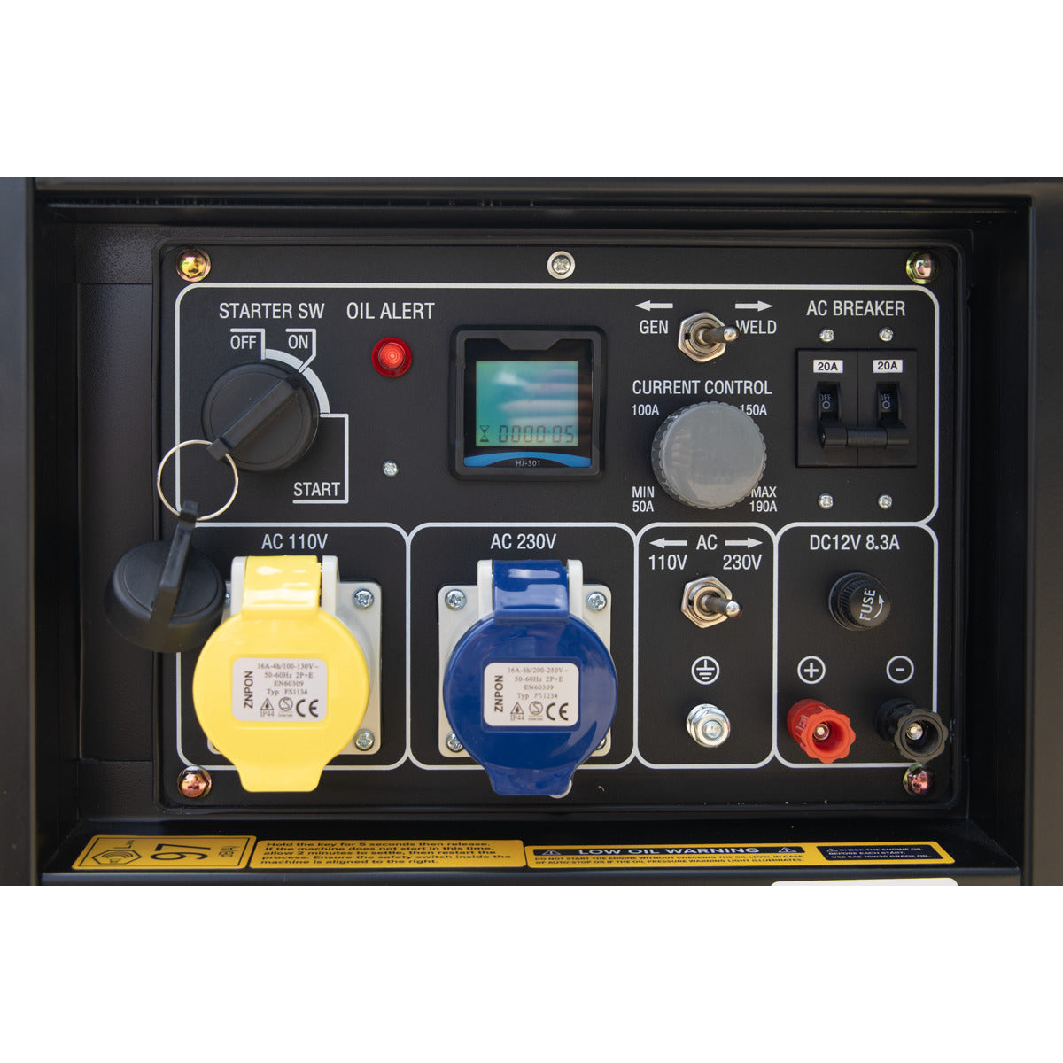 Sealey 5000W Diesel Welder Generator 4-Stroke Engine 110/230V DG5000W